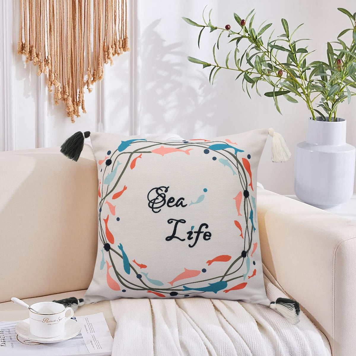 Sea Life Cushion Cover