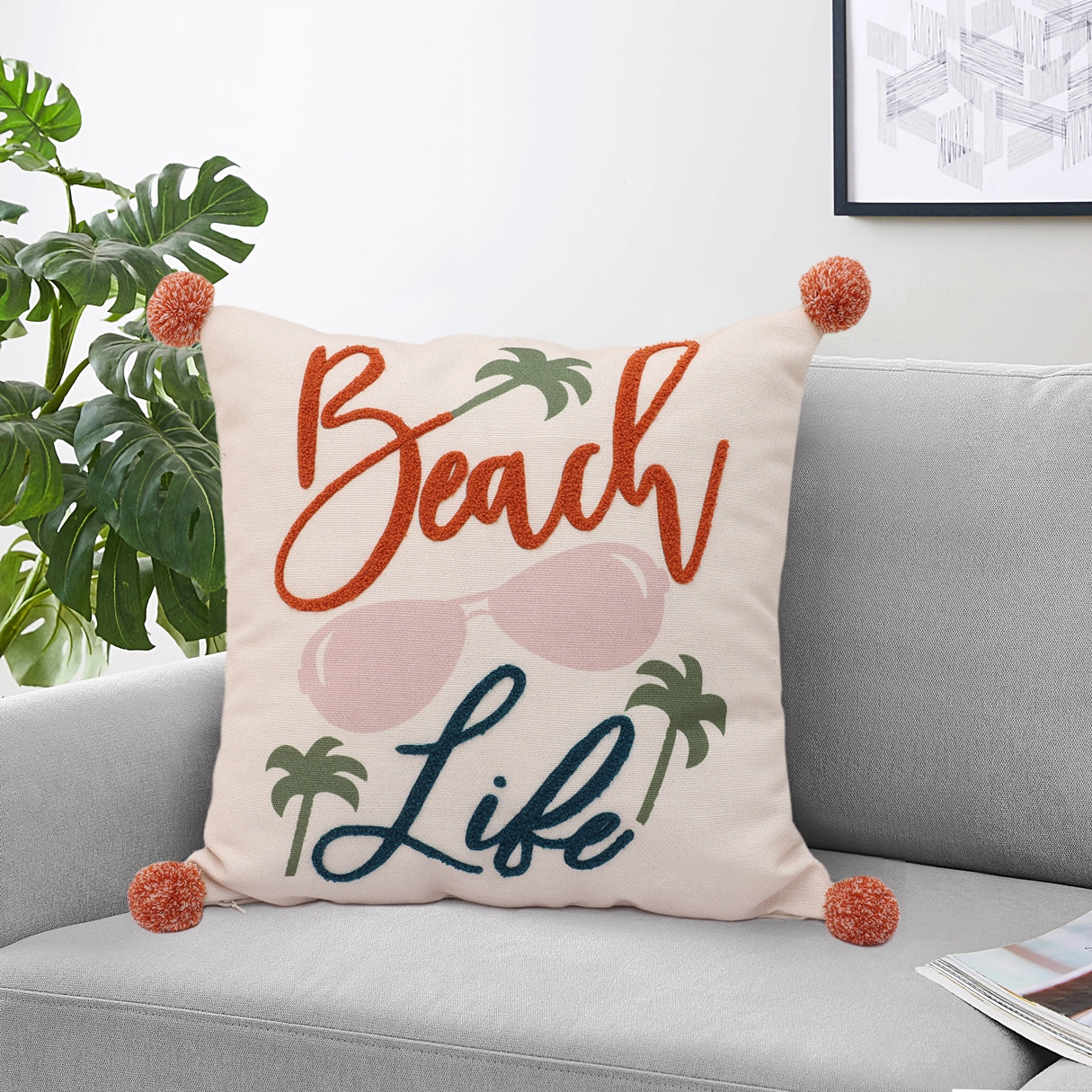 Beachy Vibes Cushion Cover