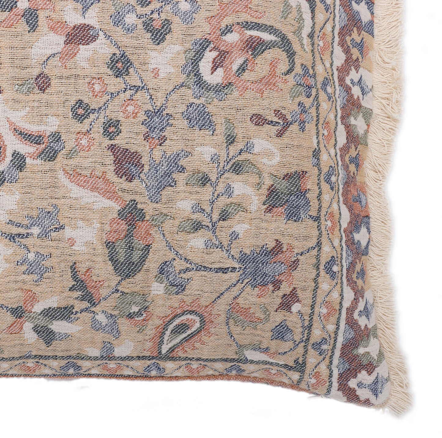 Multicolor Cotton Jacquard Cushion Cover