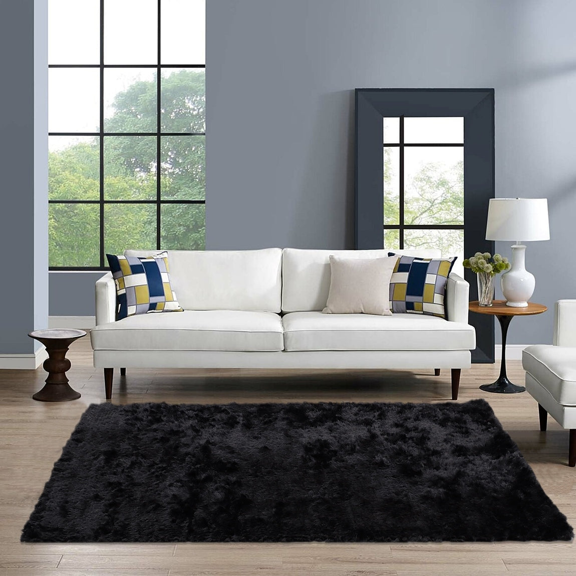 Black Shag Rug - 5'x8'
