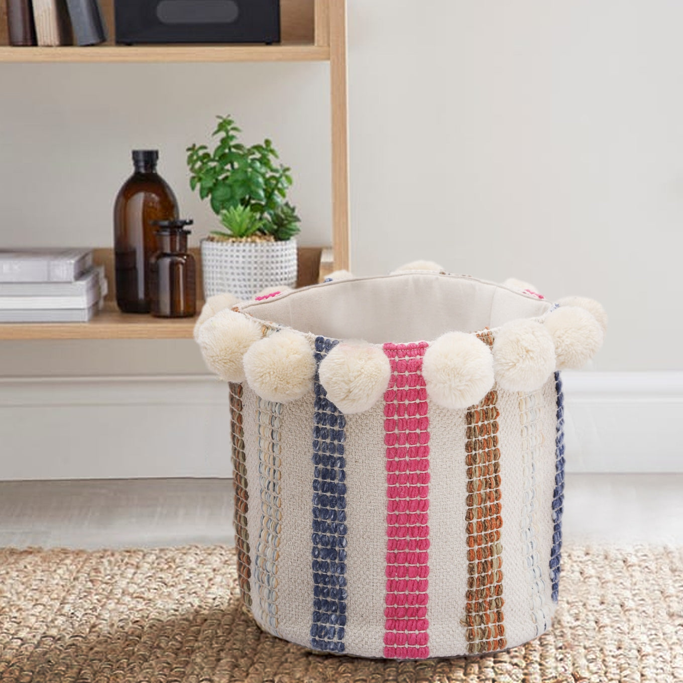 Multi Color Hand Woven Basket