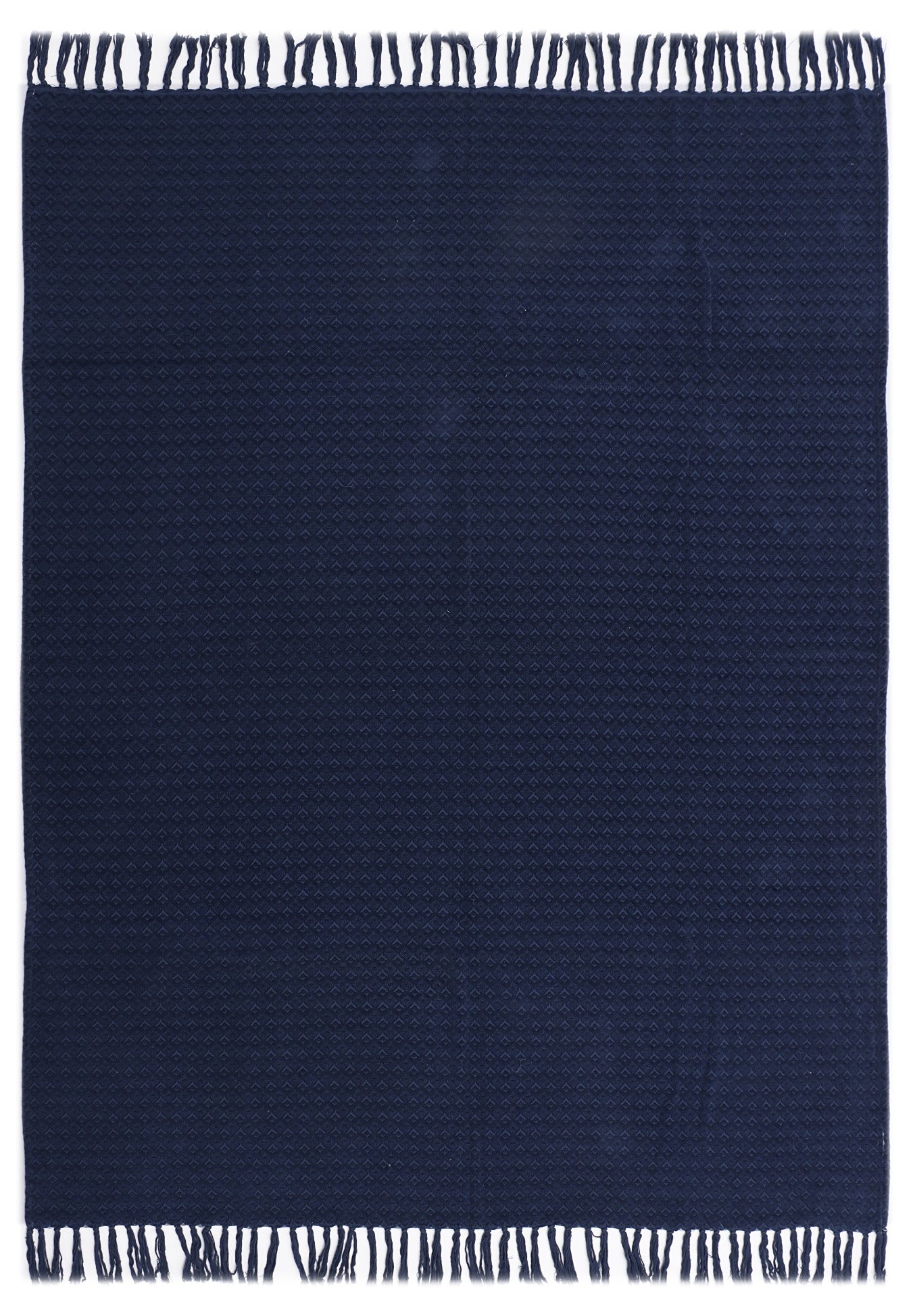 Indigo Chenille Jacquard Throw