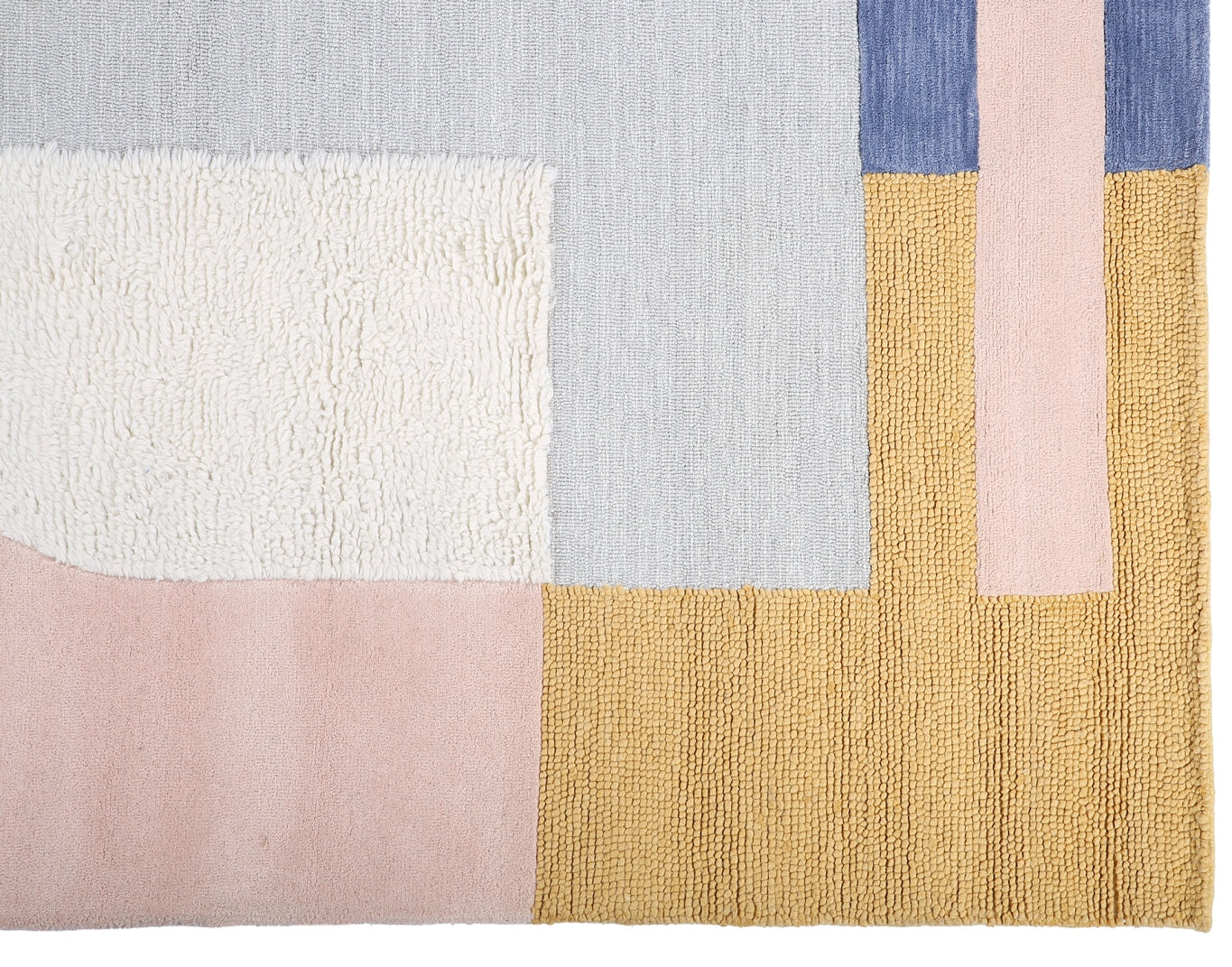 Multi Color Hand Tufted Wool Rug - 5'x8'