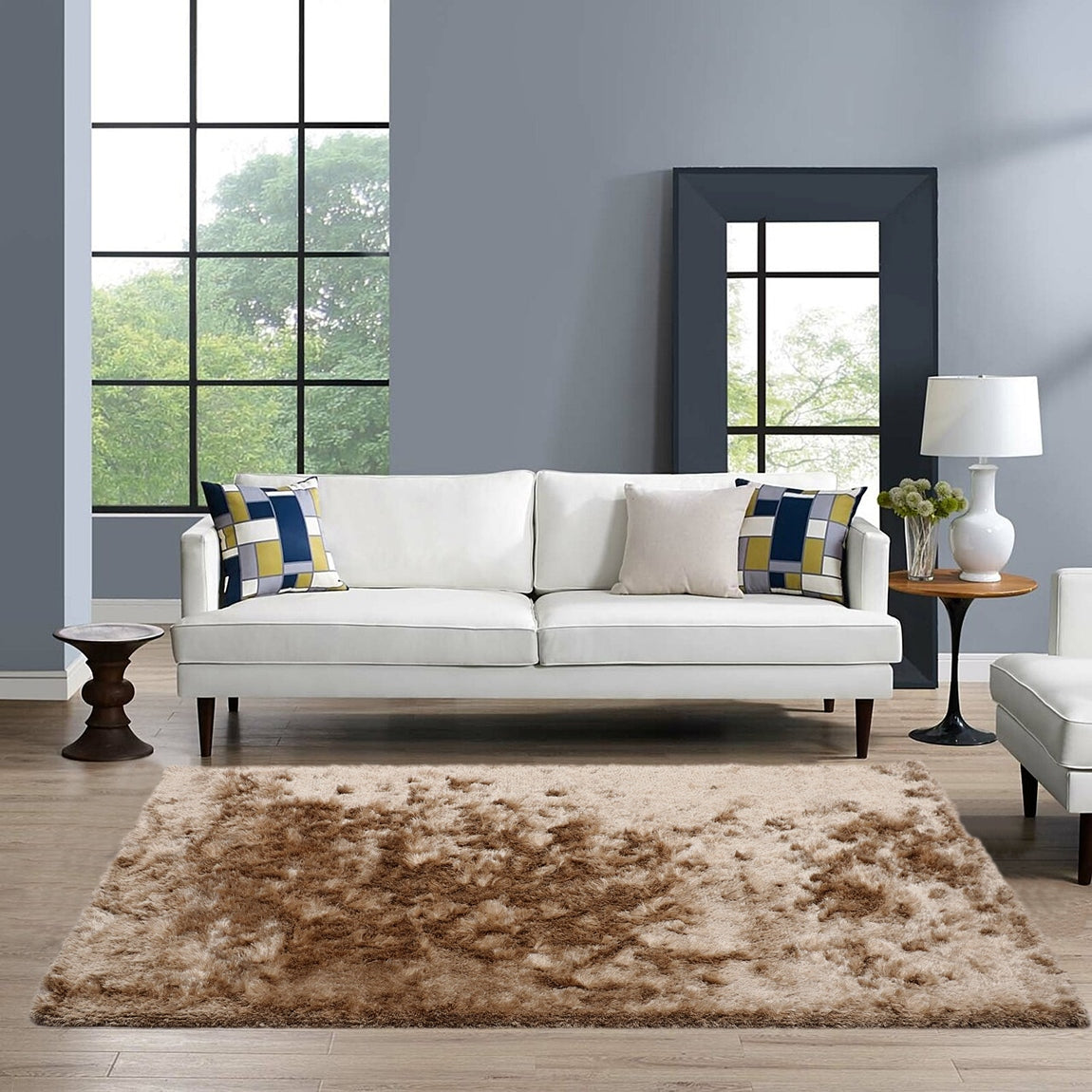 Golden Brown Shag Rug - 5'x8'