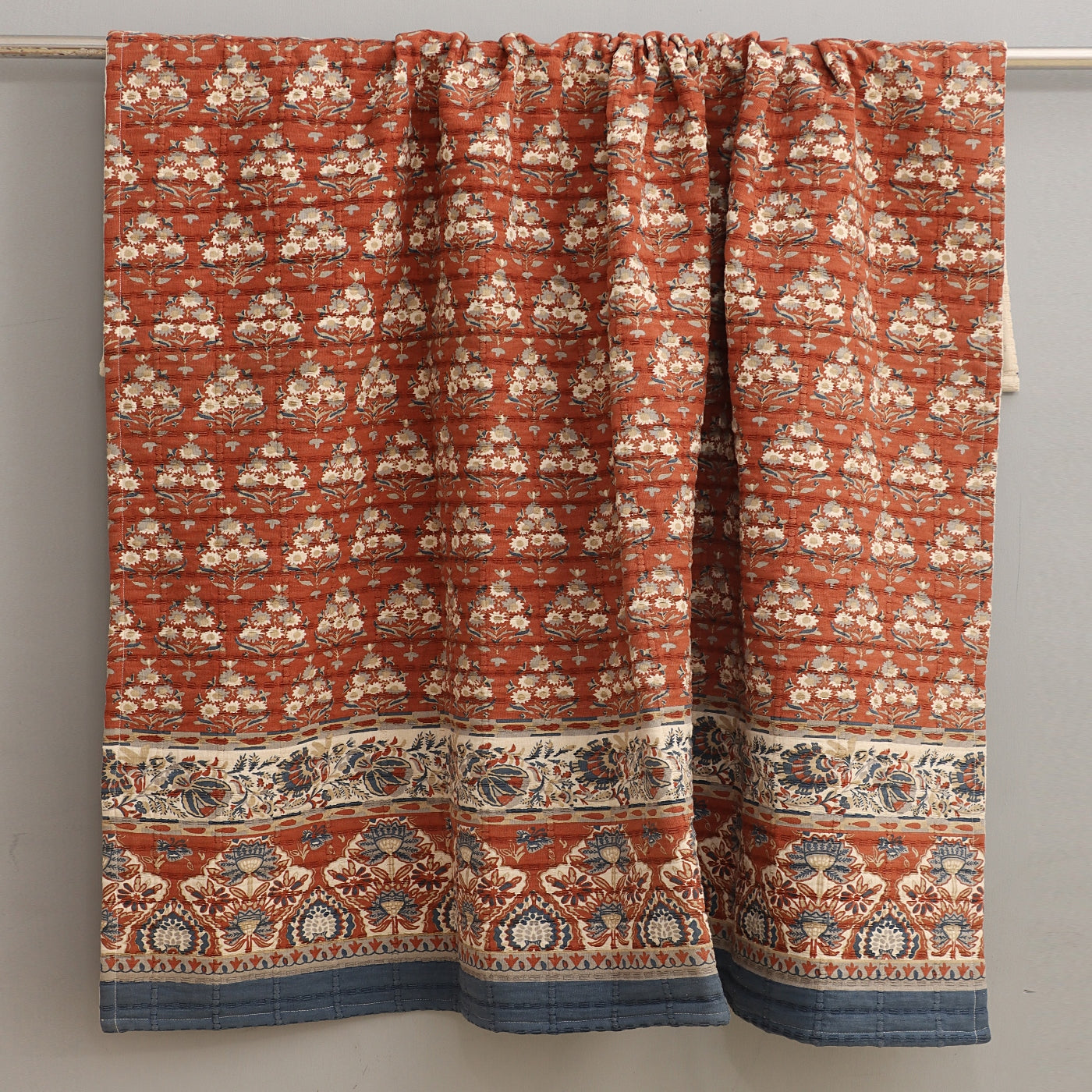 Multicolor Cotton Screen Printed Throw