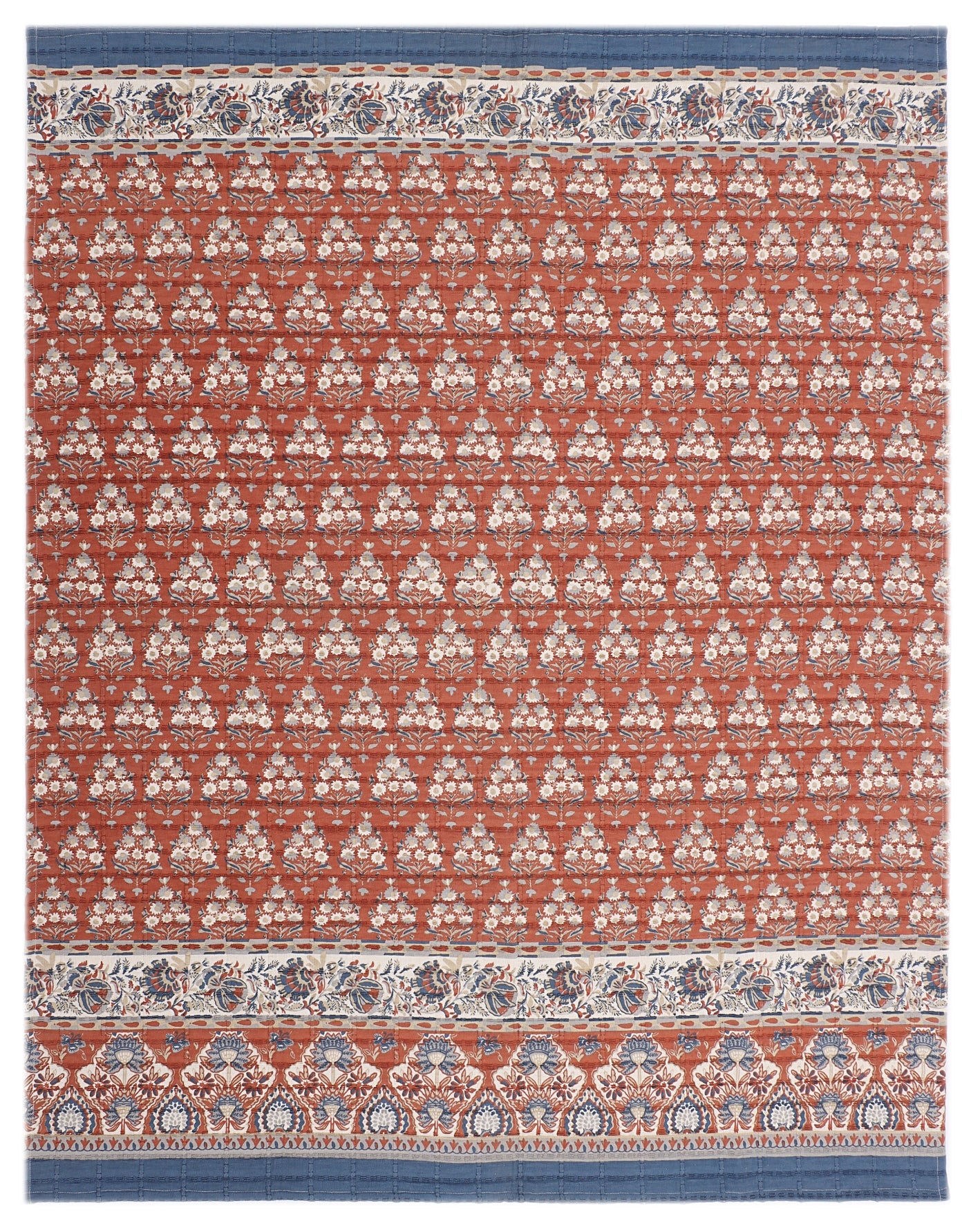 Multicolor Cotton Screen Printed Throw