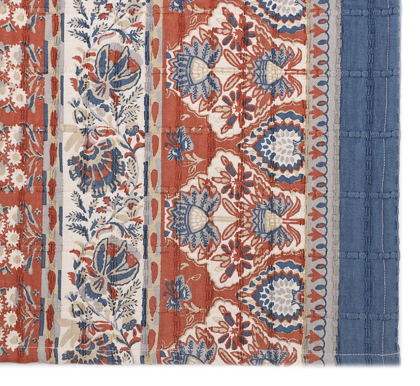 Multicolor Cotton Screen Printed Throw