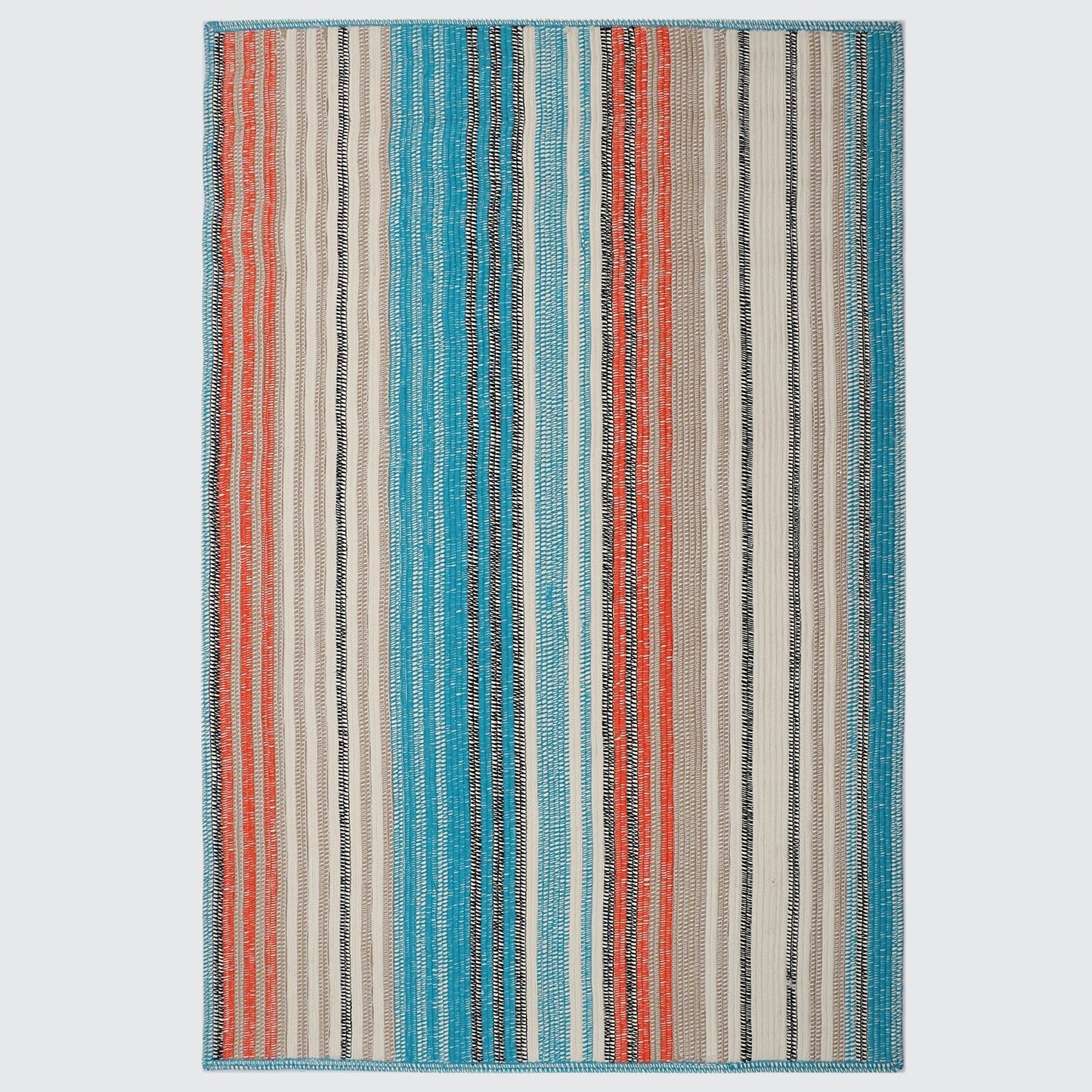 Multicolor Hand Braided PET Rug-5'x8'