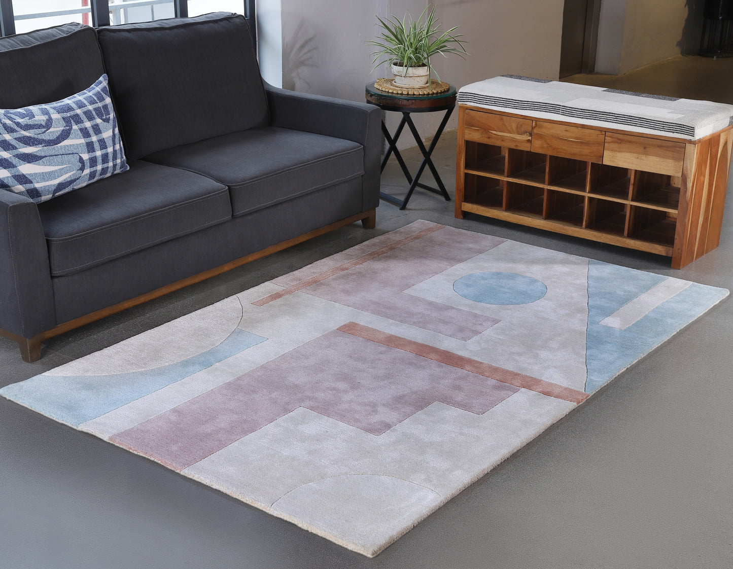 Multicolor Hand tufted Rug - 5'x8'