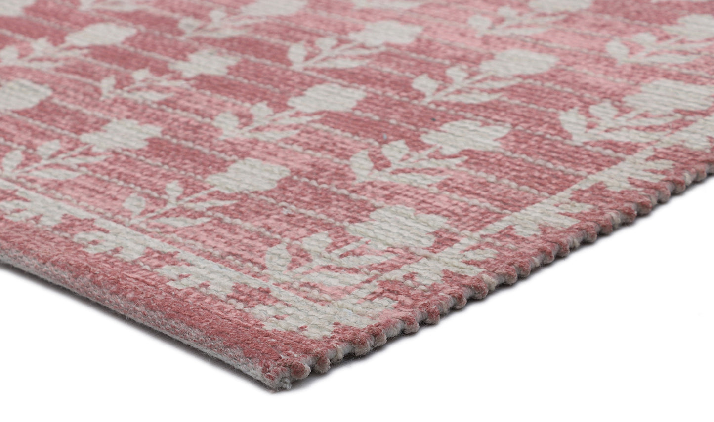 Rust and White PET Digital Printed Rug - 5'x8'