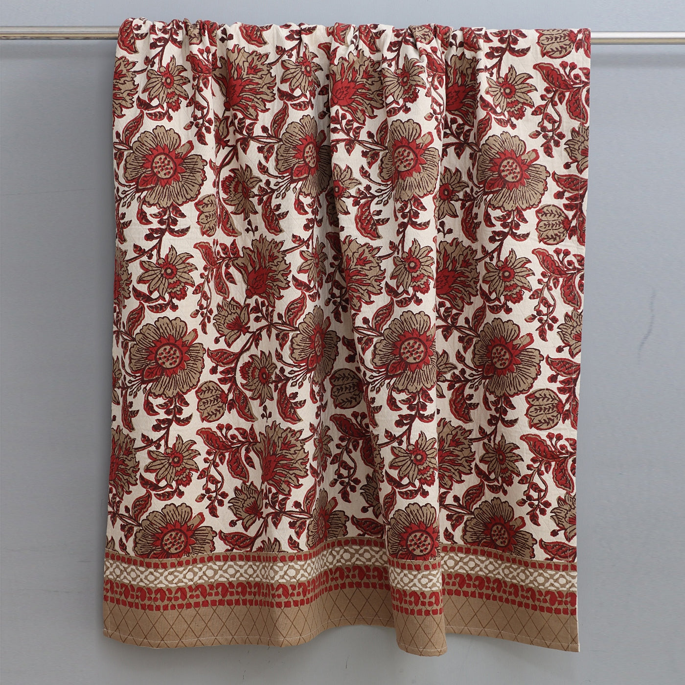 Multicolor Cotton Screen Printed Throw