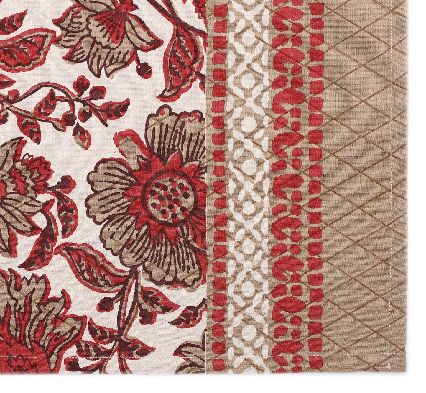 Multicolor Cotton Screen Printed Throw