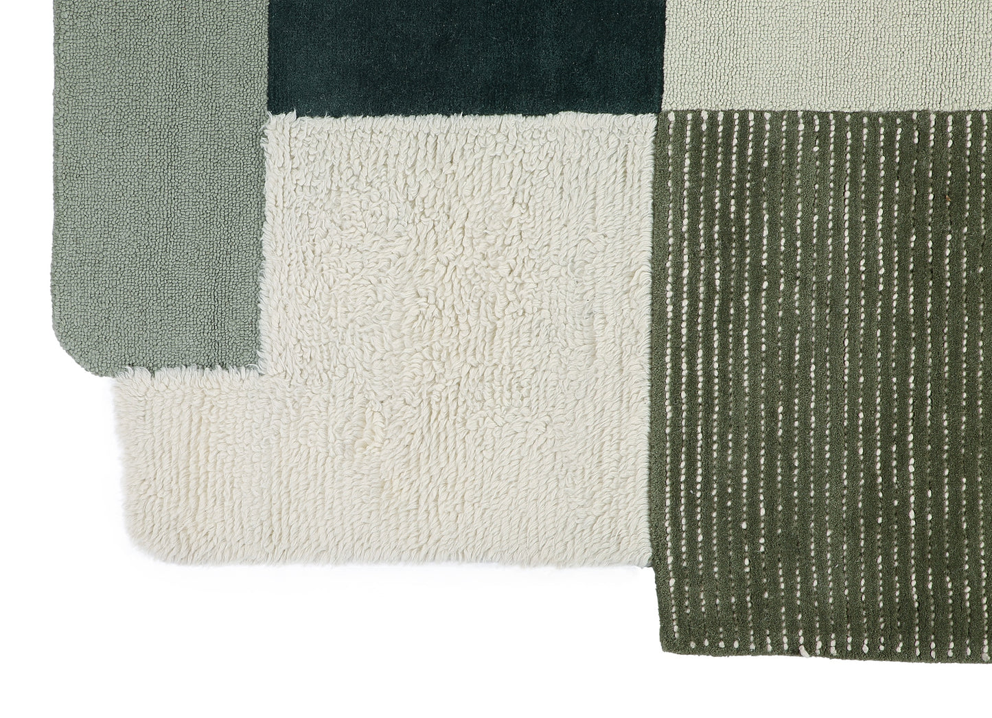 Multicolor Hand Tufted Wool Rug - 5'x8'