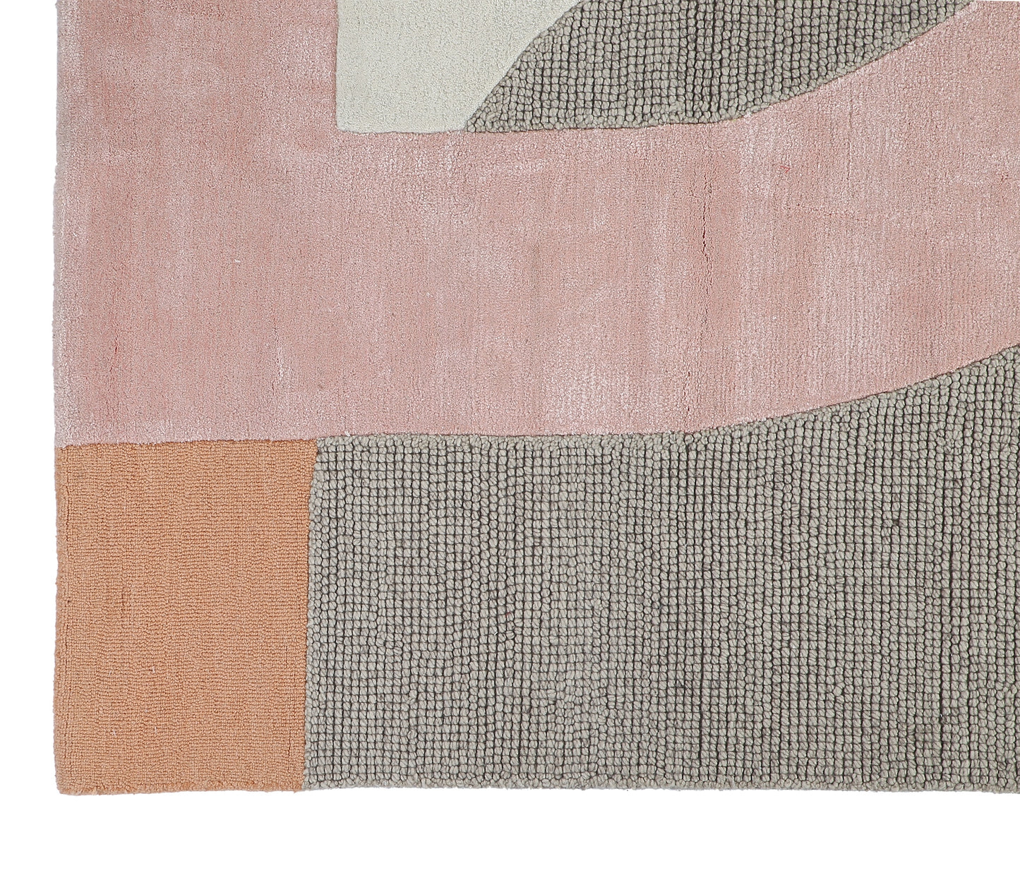 Multicolor Hand Tufted Wool Rug - 5'x8'