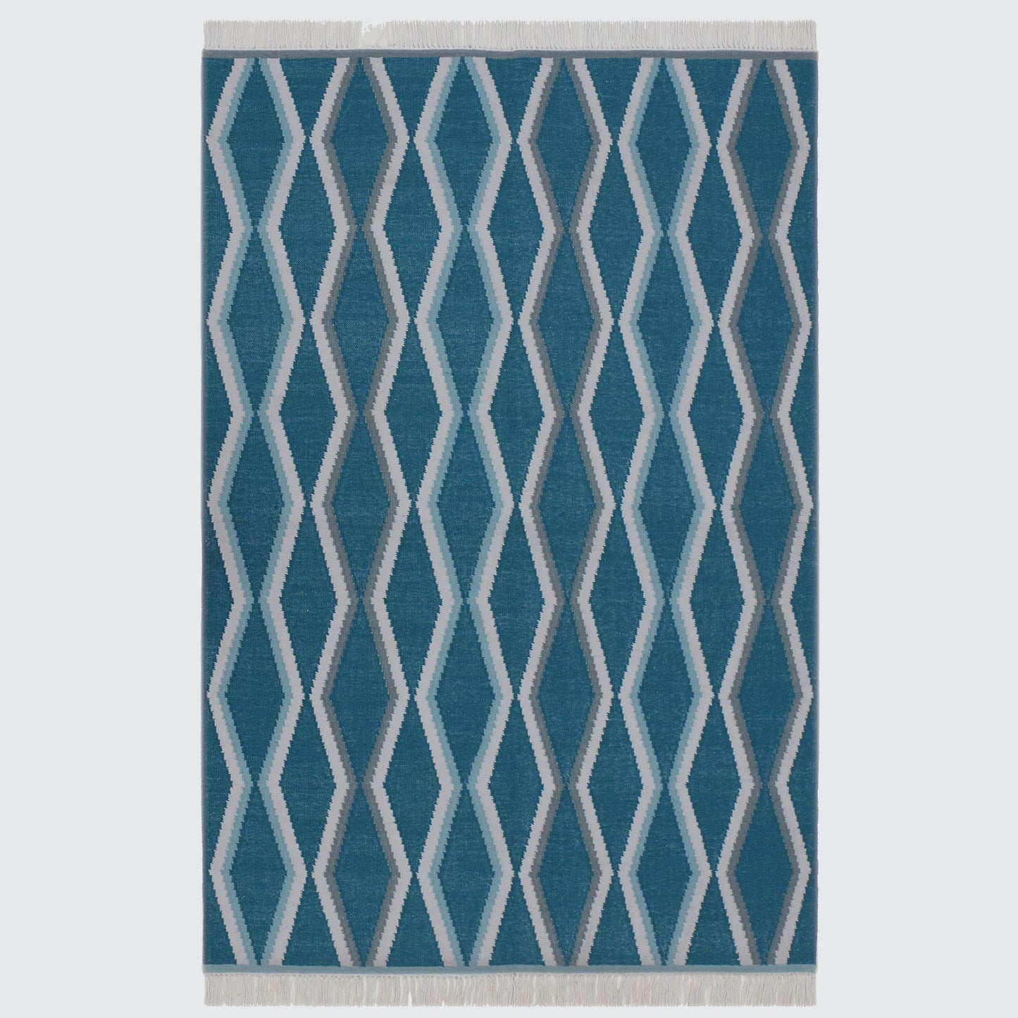 Aqua Hand Woven PET Rug - 5'x8'