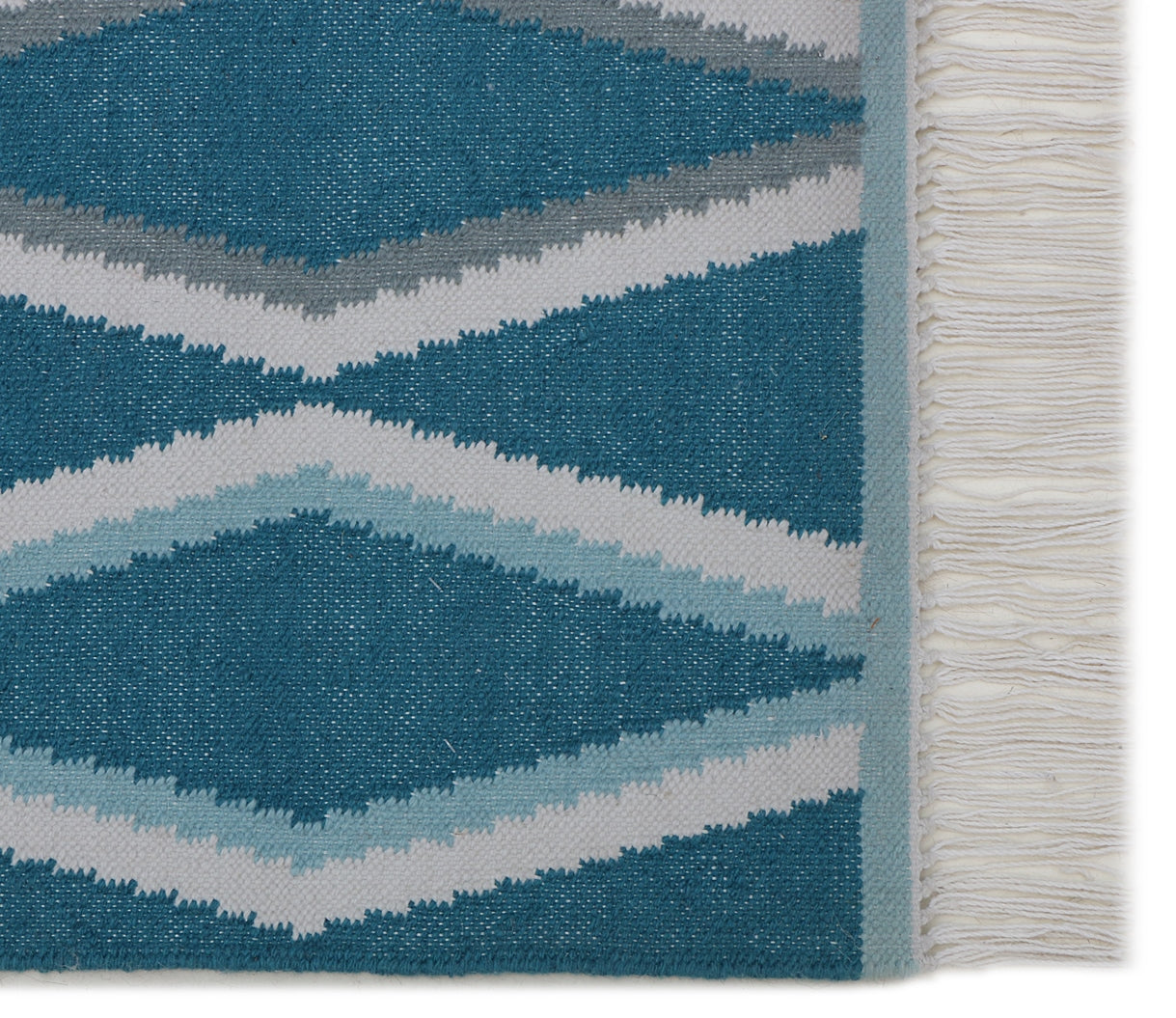 Aqua Hand Woven PET Rug - 5'x8'