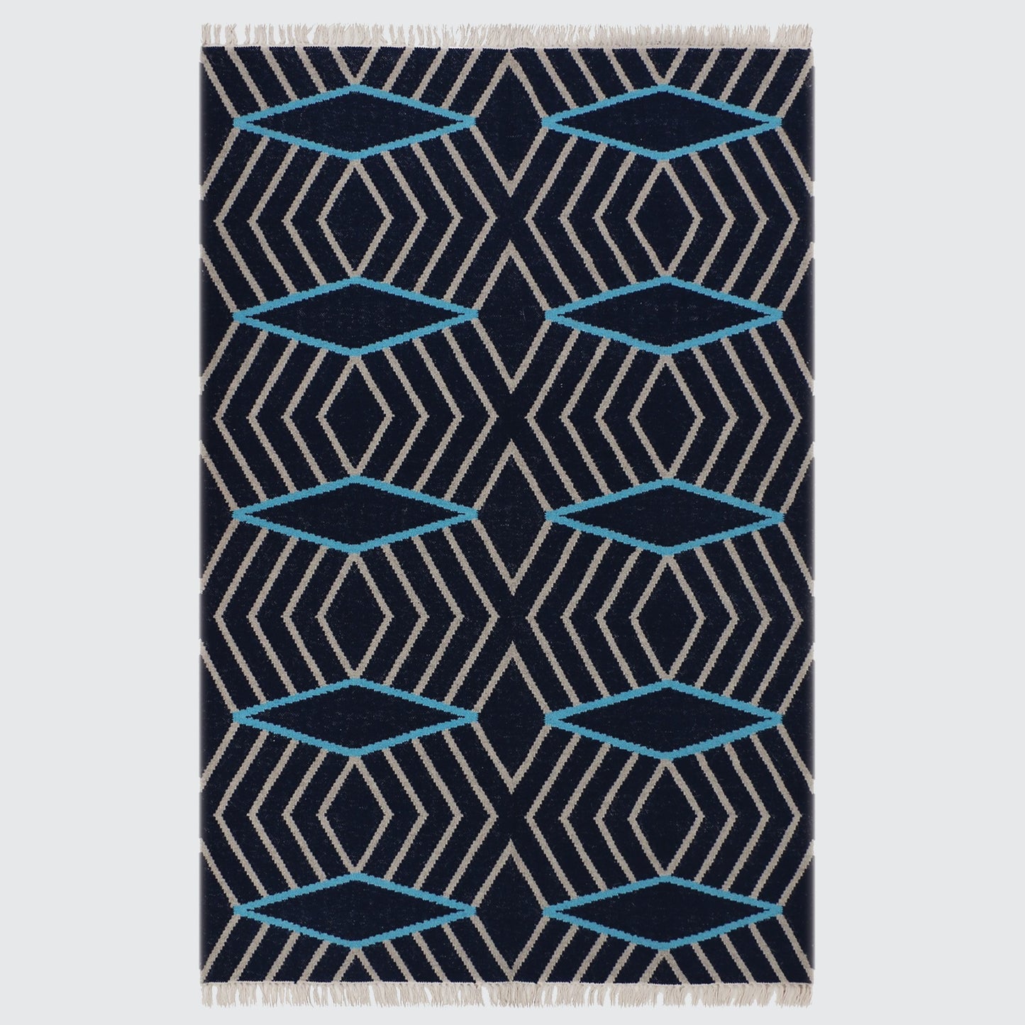 Hand Woven Wool/Cotton Kilim Rug - 5'x8'