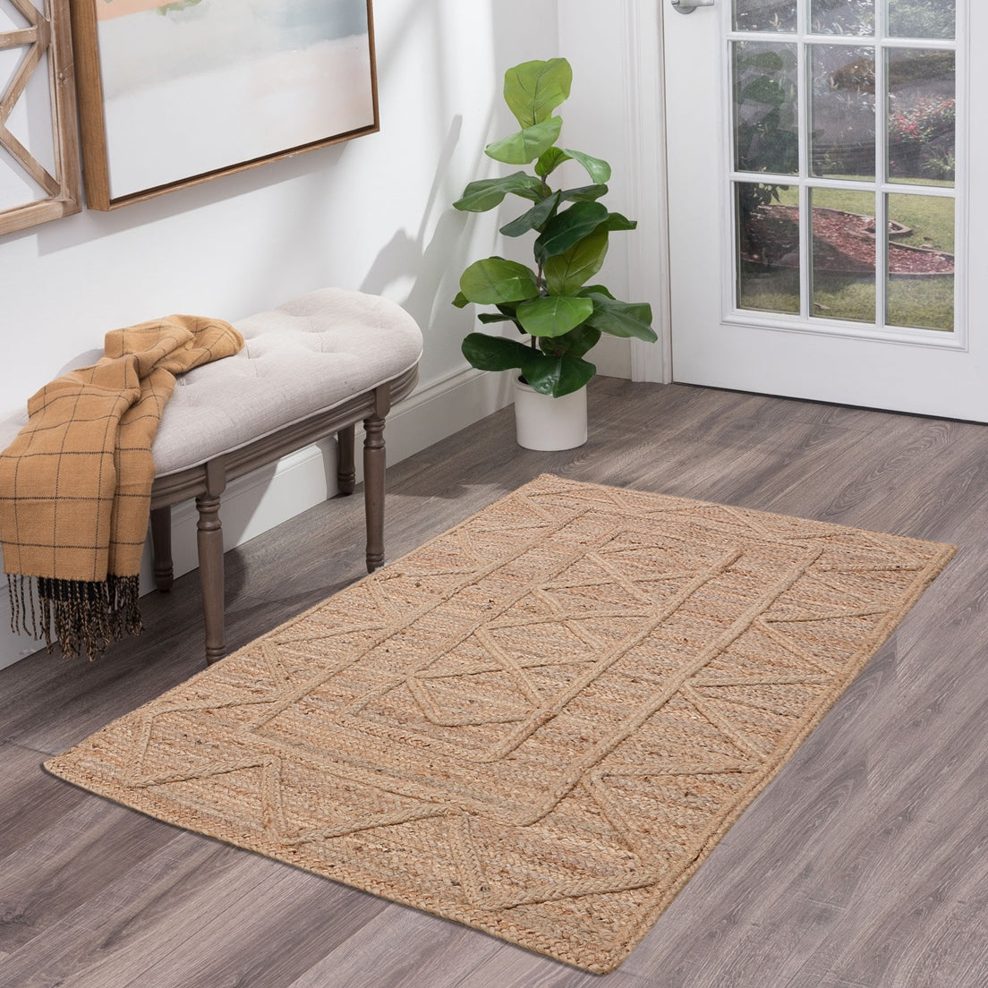 Braided Natural Jute Rug