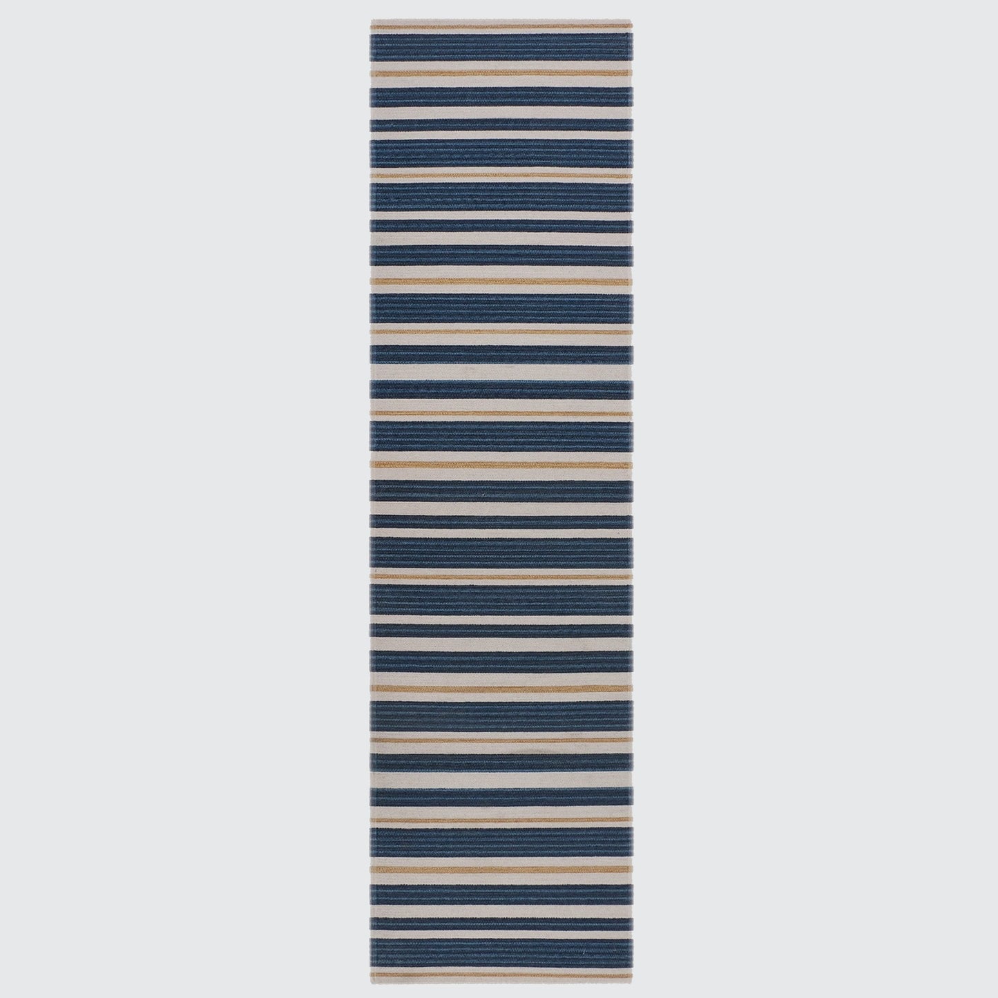 Hand Braided And Screen Printed Cotton Runner - 2'x8'