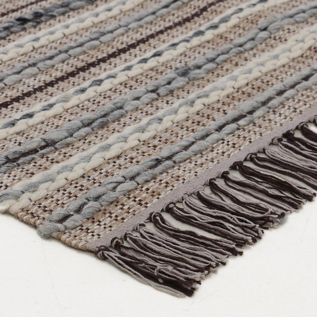 Hand Woven Wool/Jute Kilim Rug - 3'x5'