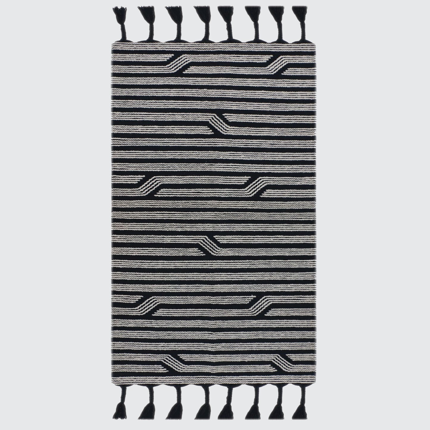Hand Woven Wool/Cotton Rug - 3'x5'