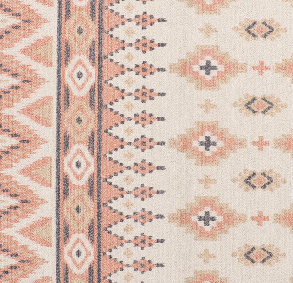 Beige and Natural Cotton Braided Dhurrie with Tassels - 2.5'x5'