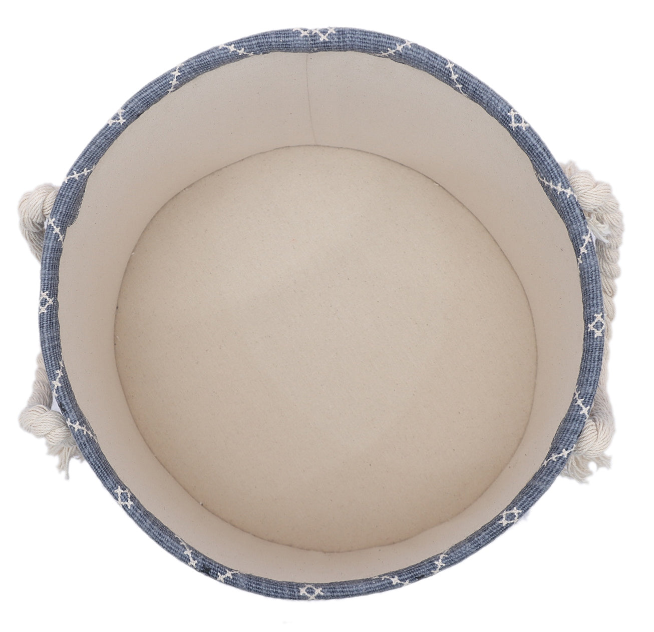 Grey and Natural Printed Basket