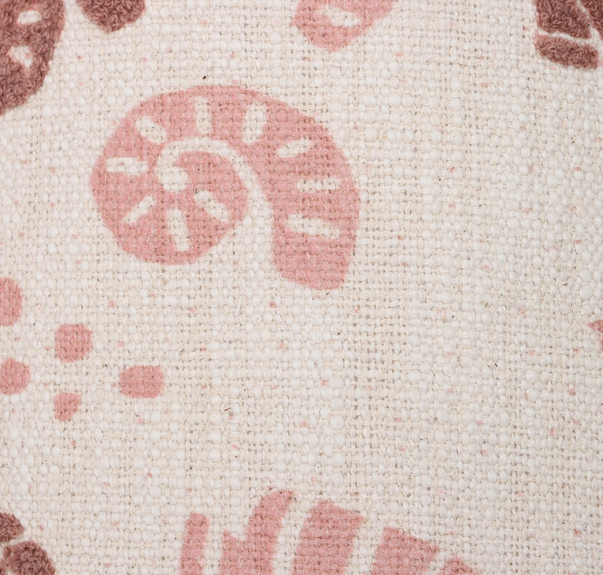 Pink and Natural Printed Basket