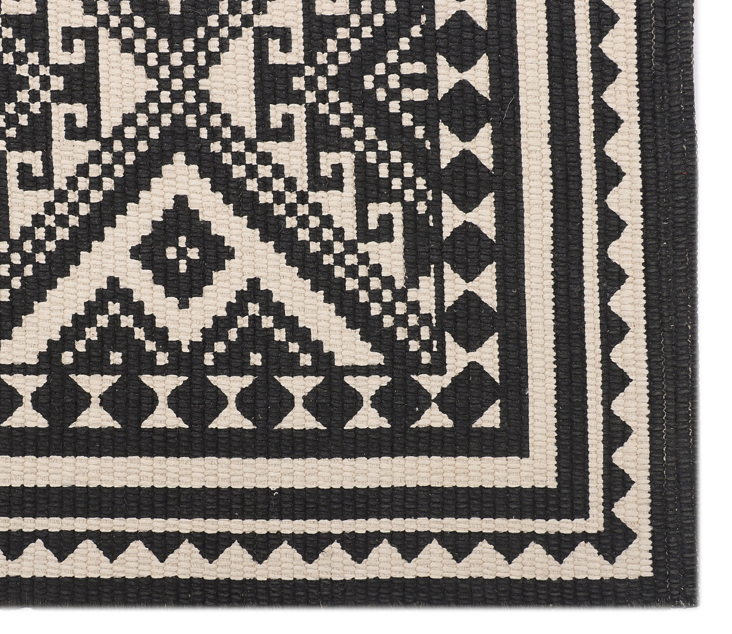 Cotton Braided Screen Printed Rug - 5'x8'