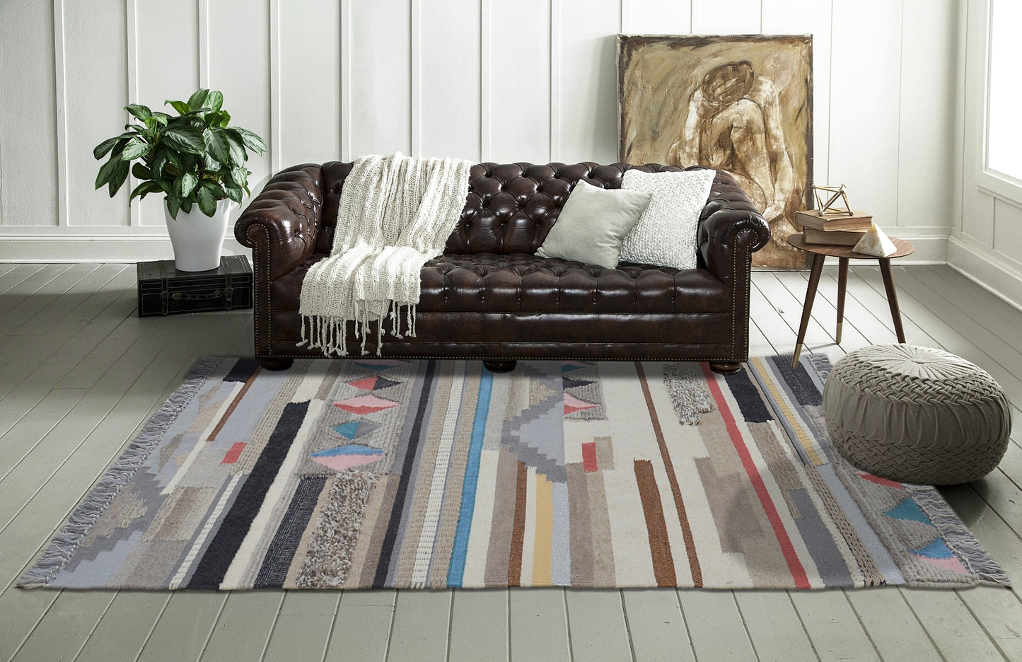 Hand Woven Punja Kilim - 5'x8'