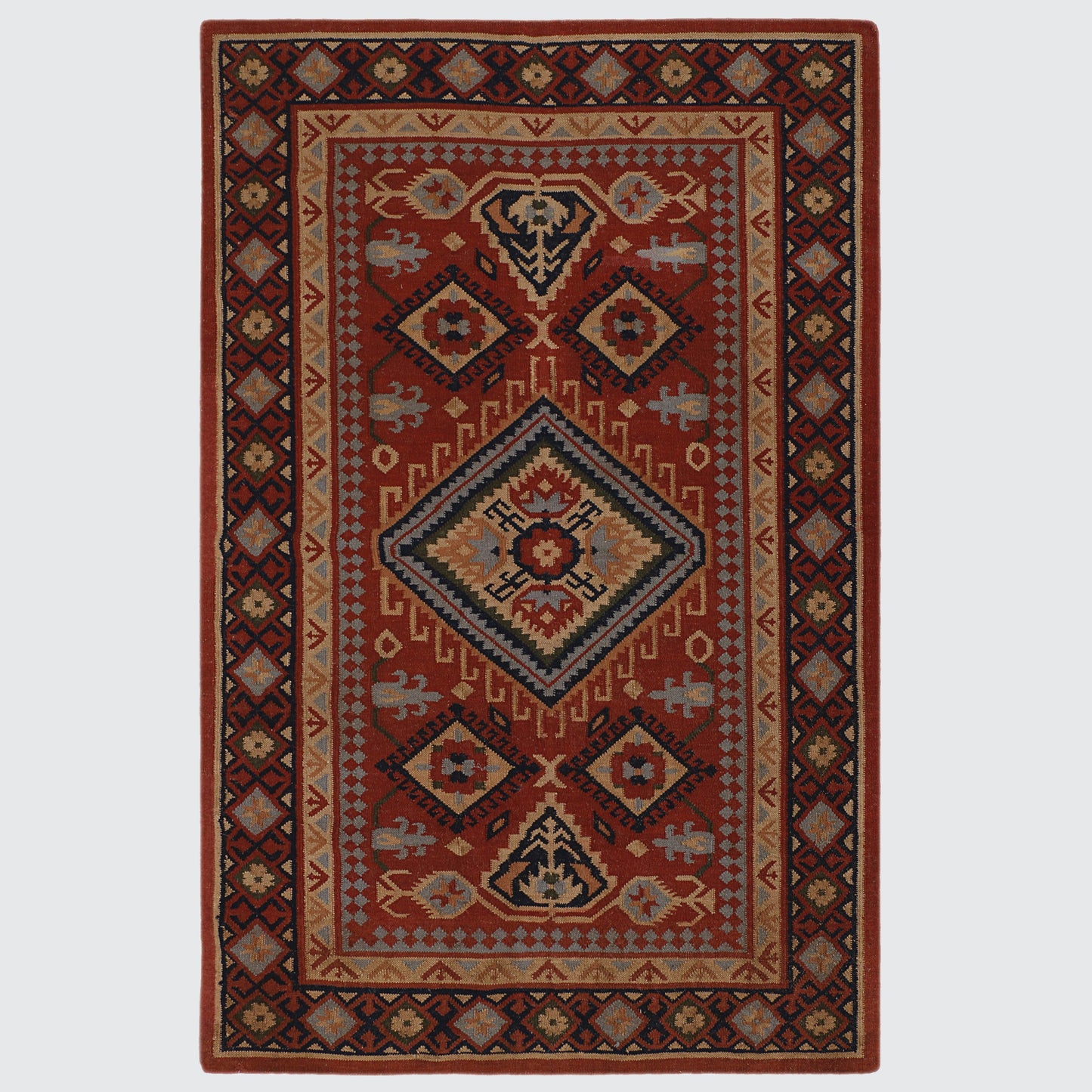 Multicolor Hand Woven Punja Kilim - 5'x8'