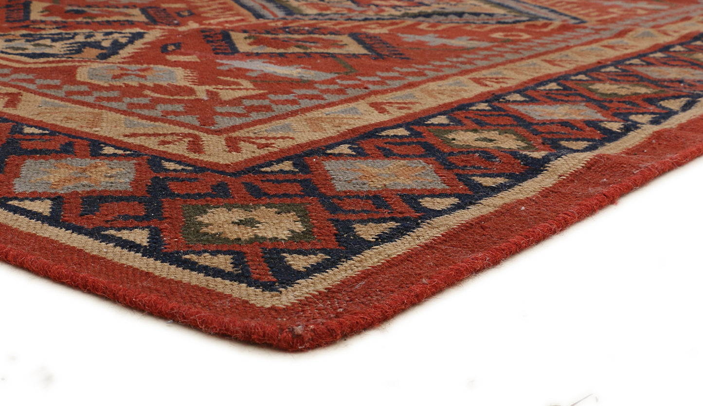 Multicolor Hand Woven Punja Kilim - 5'x8'
