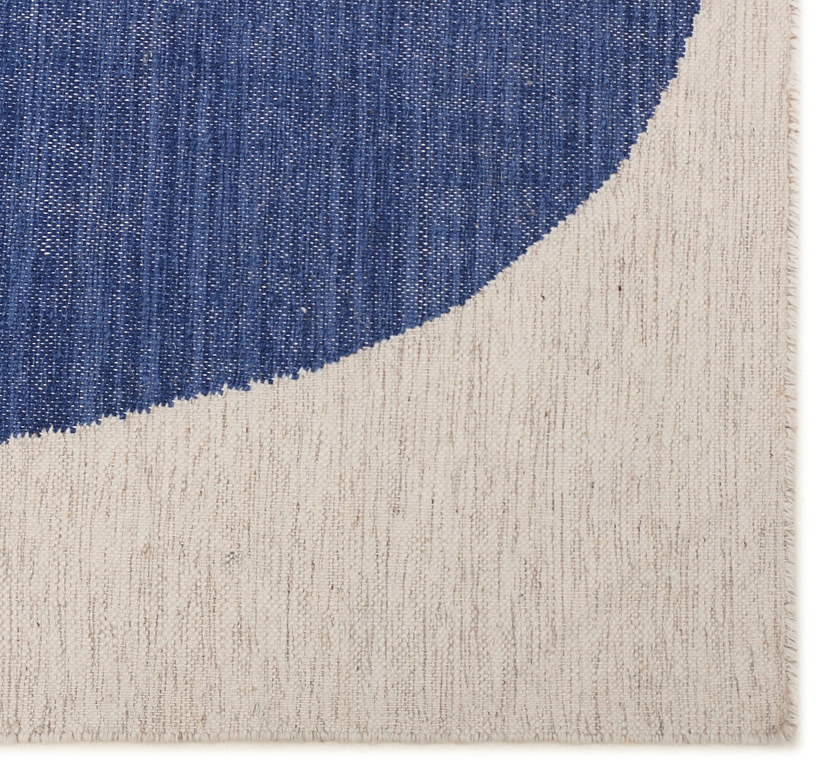Blue Grey and Ivory Hand Woven Punja Kilim - 5'x8'