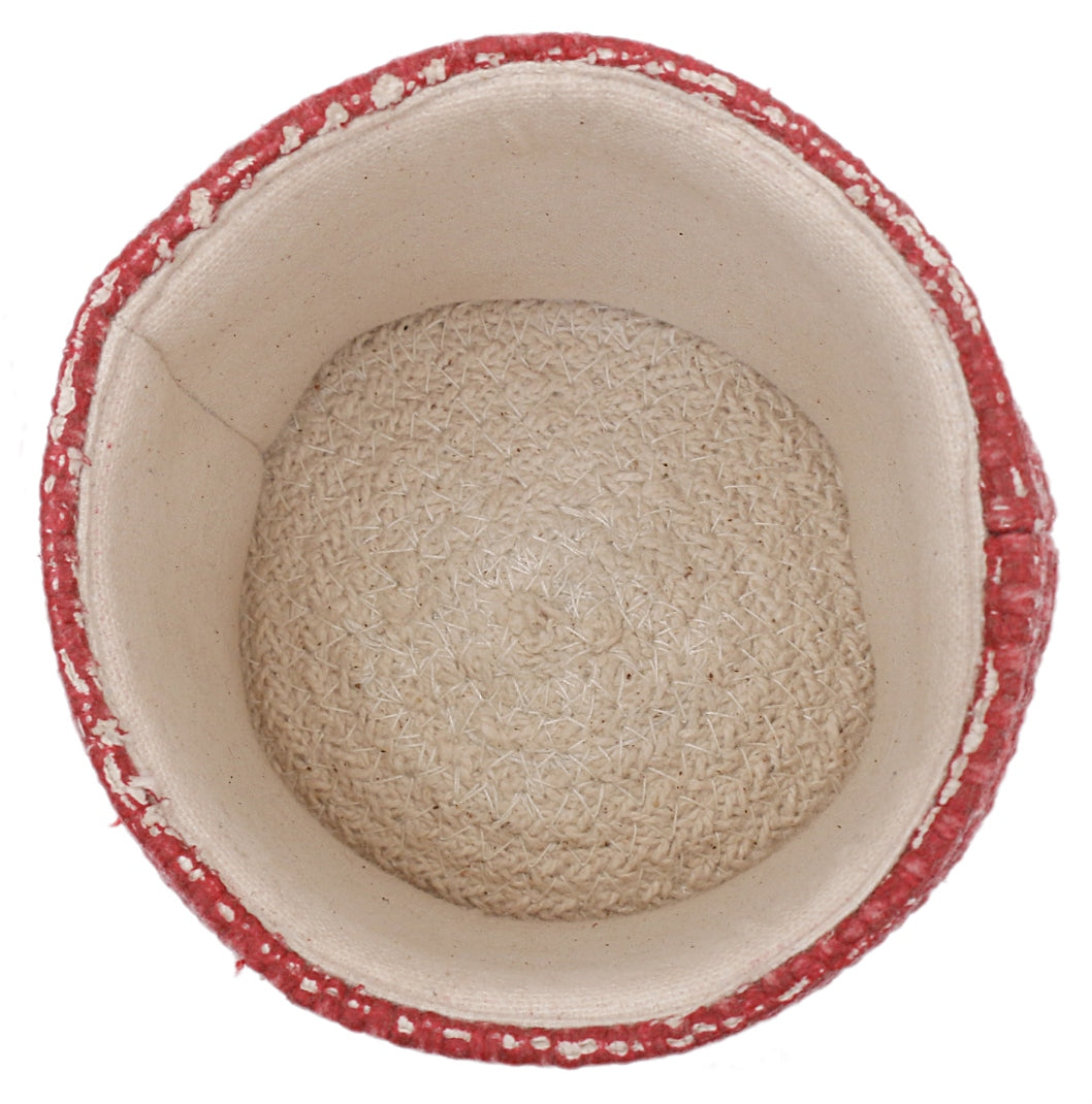 Red Hand Woven Cotton Desktop Set