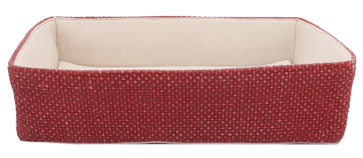 Red Hand Woven Cotton Desktop Set