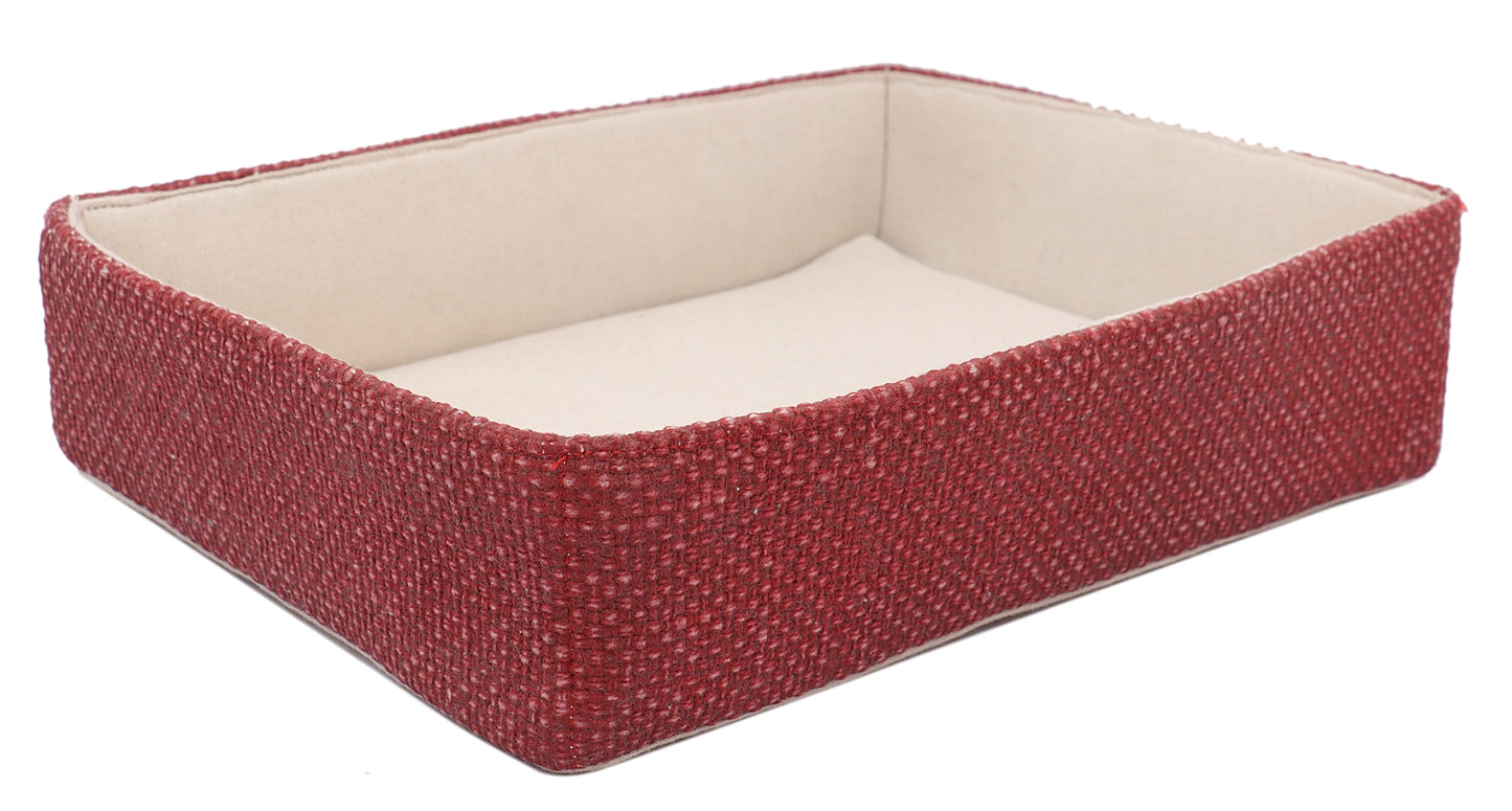 Red Hand Woven Cotton Desktop Set