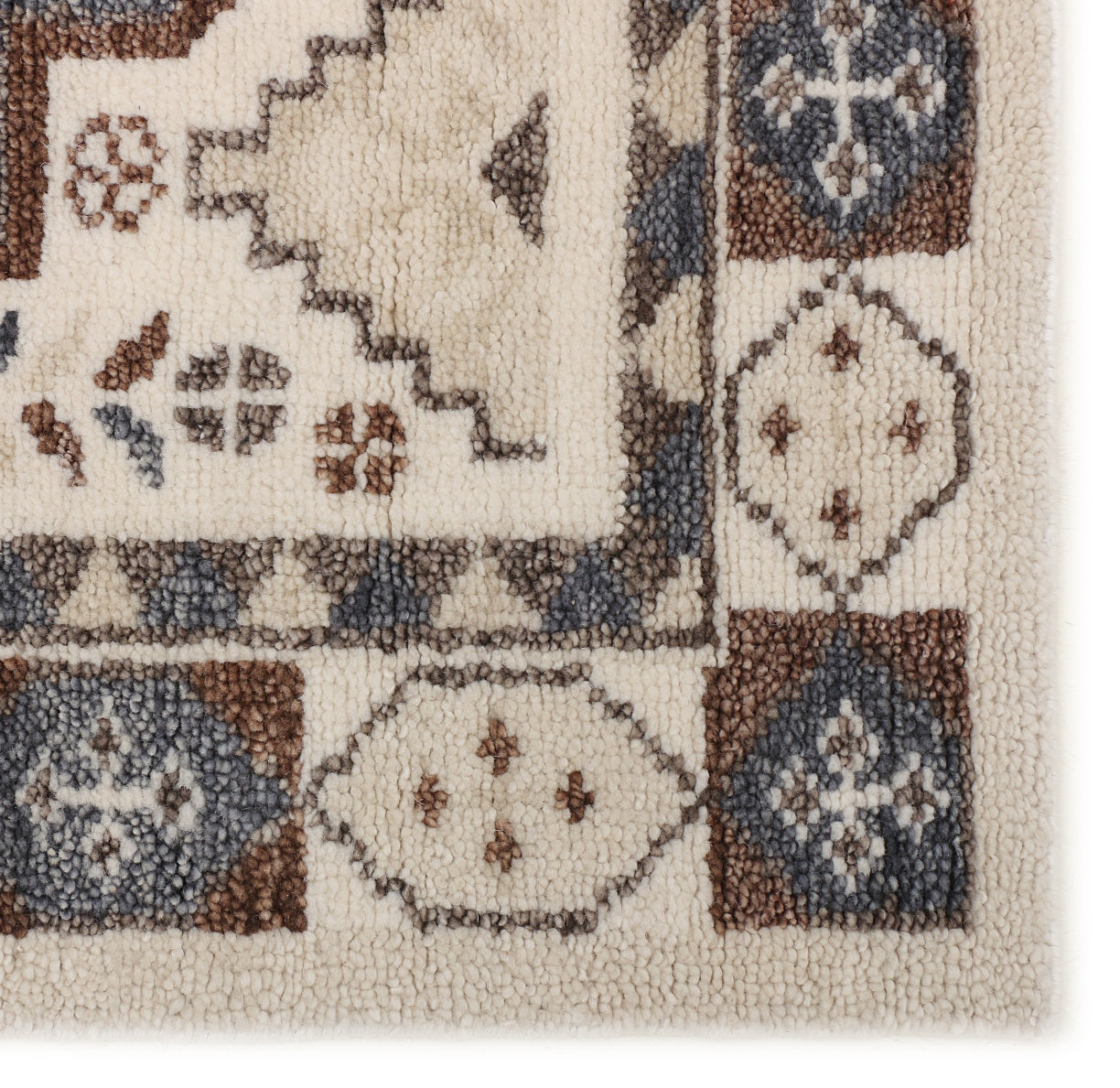 Multicolor Hand Knotted Wool Rug - 5'x8'