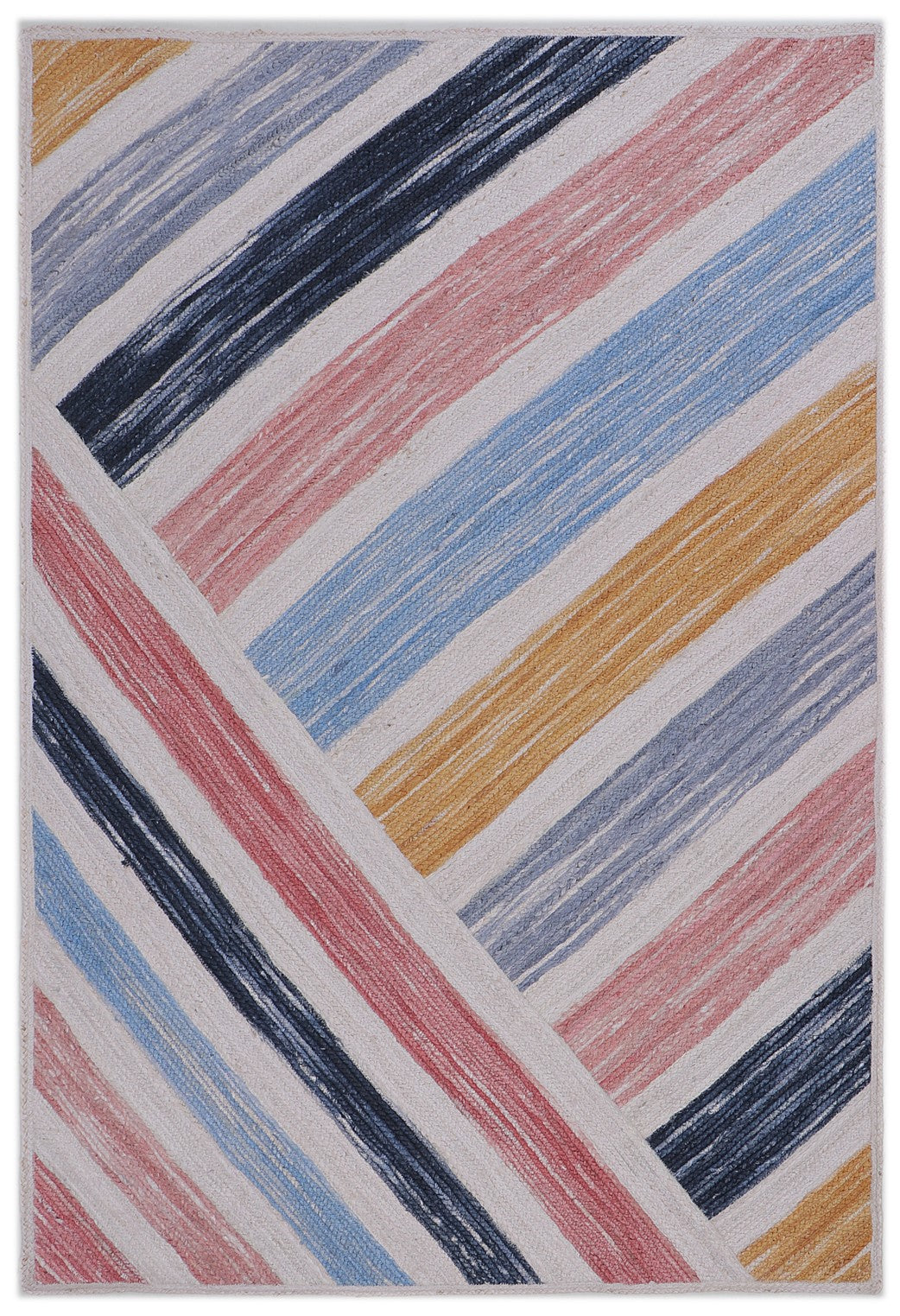 Multicolor Braided Jute Rug