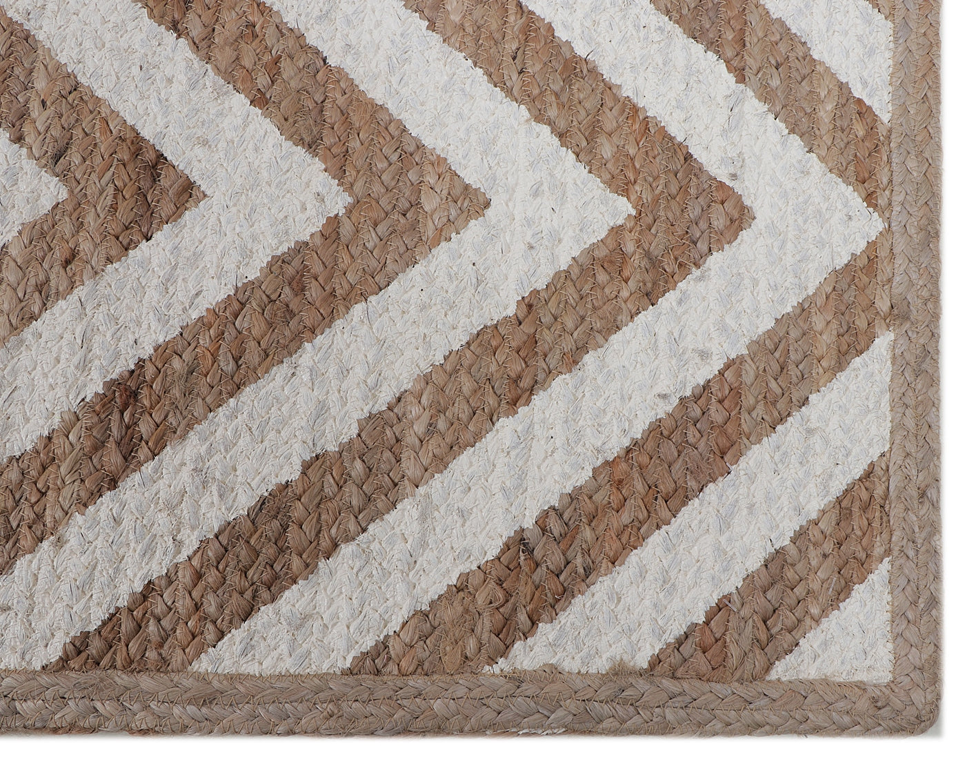 Screen Printed Braided Jute Rug