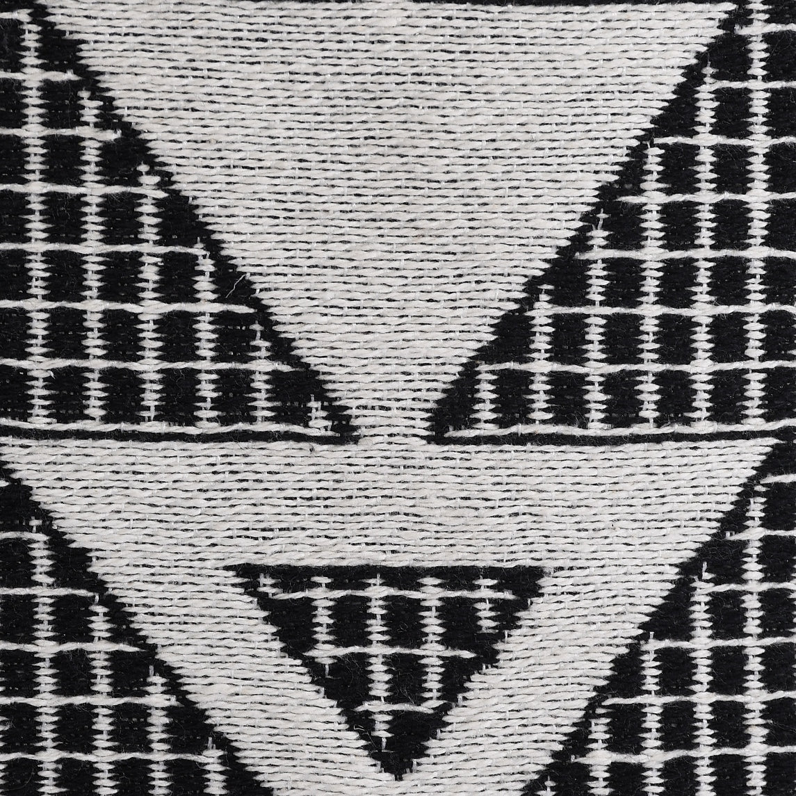 Black & White Knitted Pouf