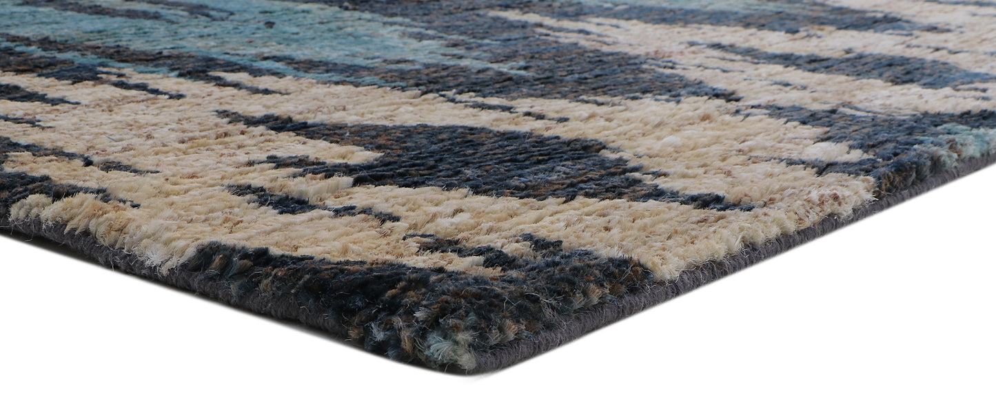 Multicolor Hand Woven Jute Rug