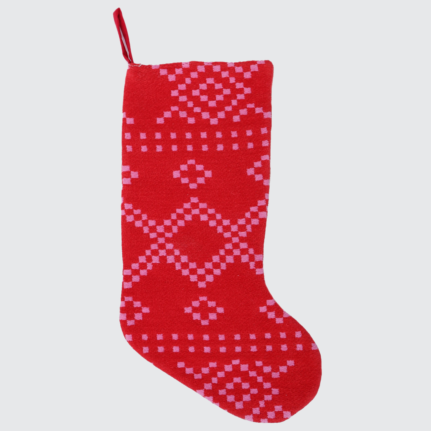 Red Jacquard Christmas Stocking