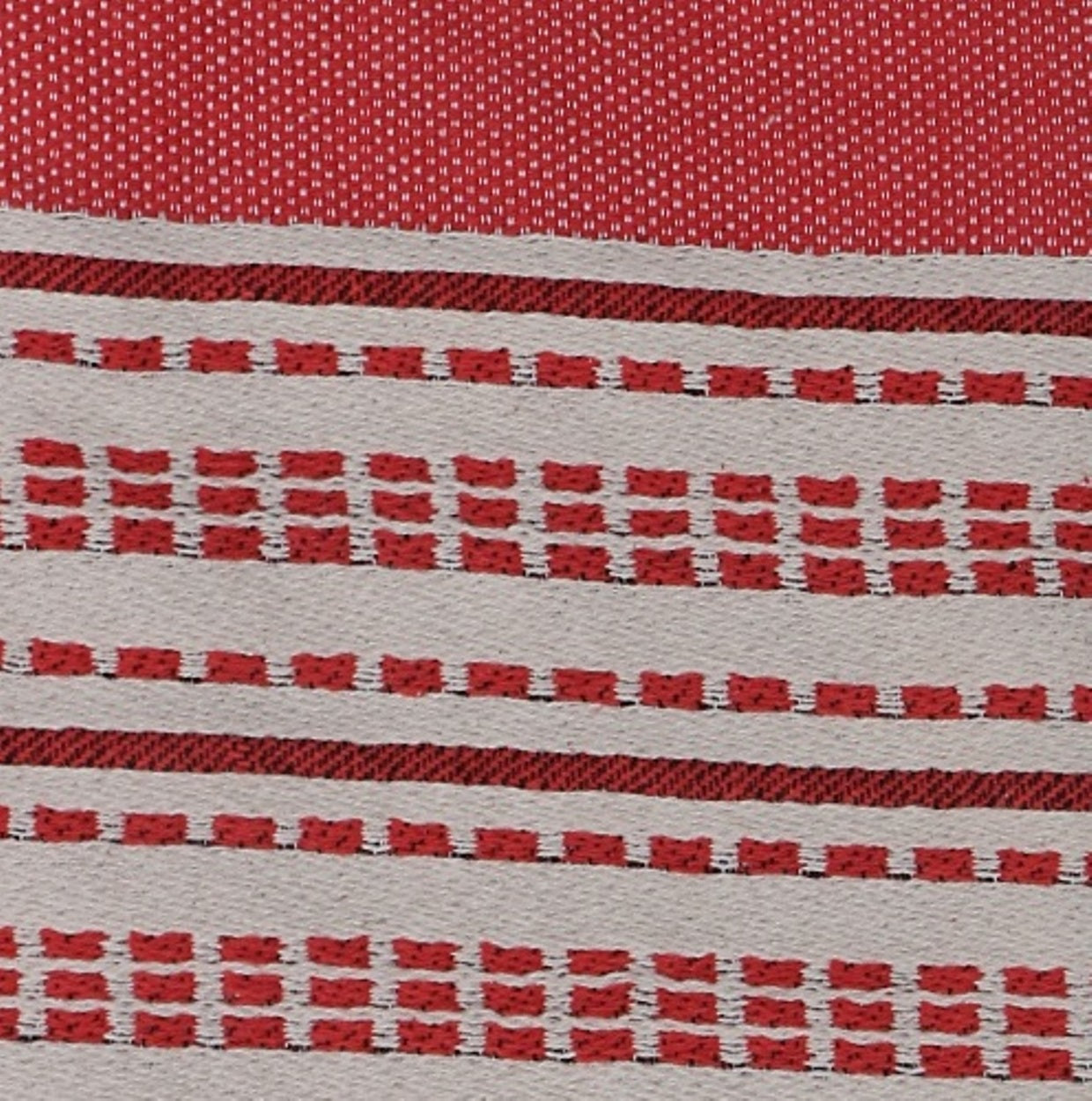 Ivory and Red Jacquard Christmas Stocking