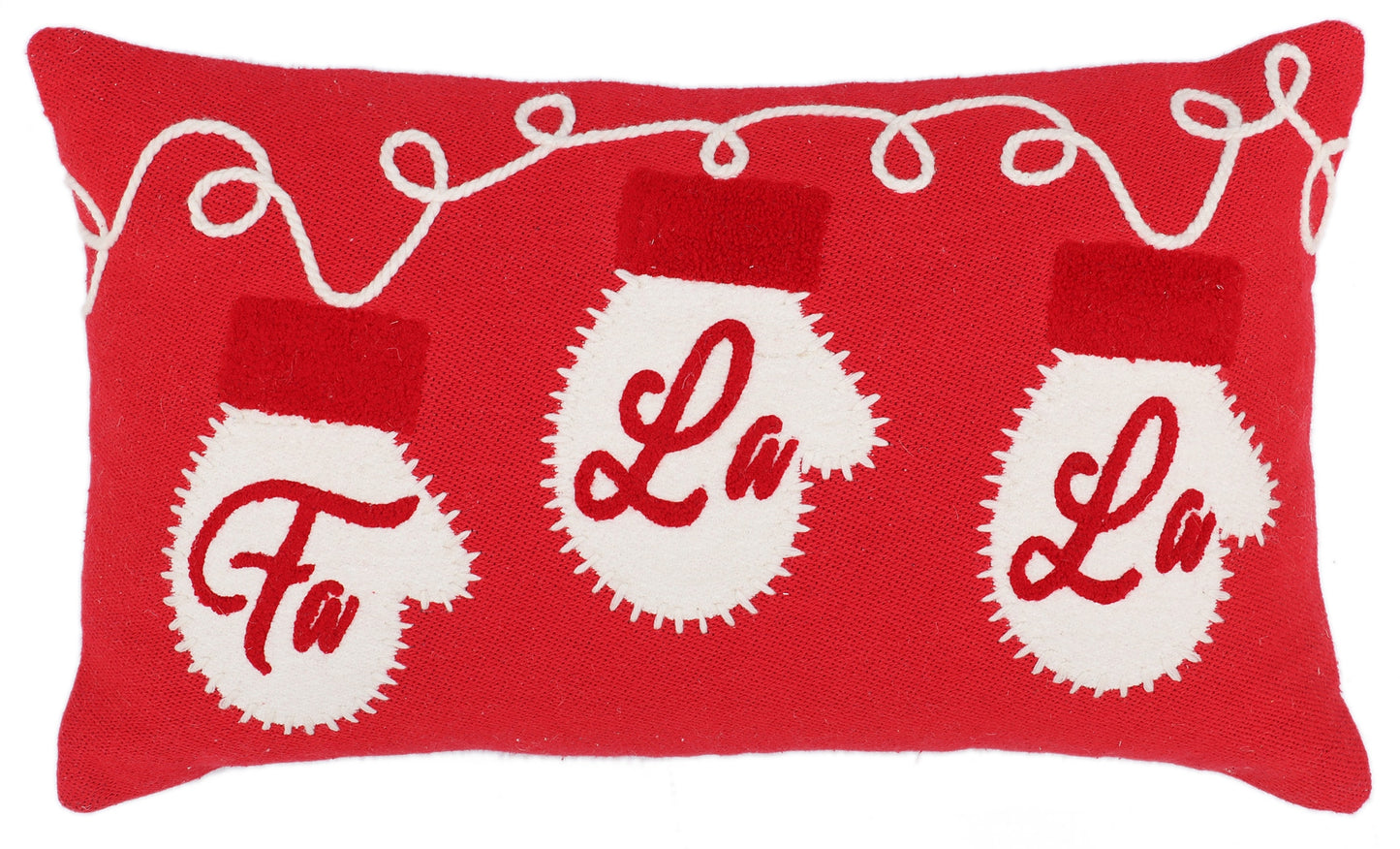 Red Cotton Woven Cushion Cover