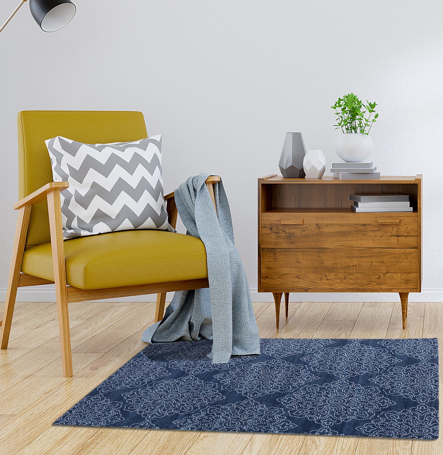 SHIBORI MEDALLION RUG