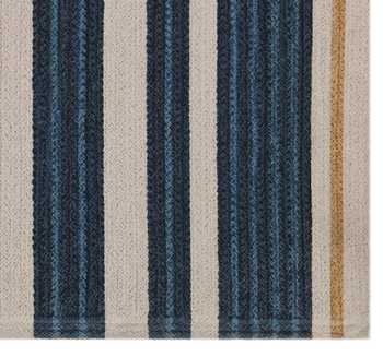 Hand Braided And Screen Printed Cotton Runner - 2'x8'