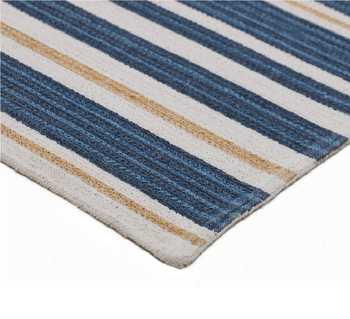 Hand Braided And Screen Printed Cotton Runner - 2'x8'