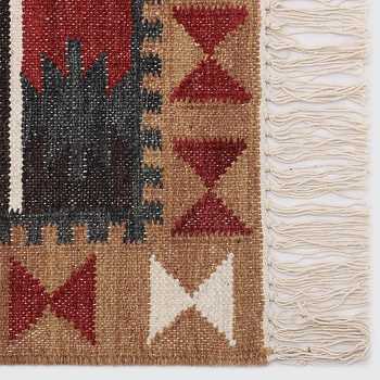 Multicolor Hand Woven Wool Kilim-2.5'x5'