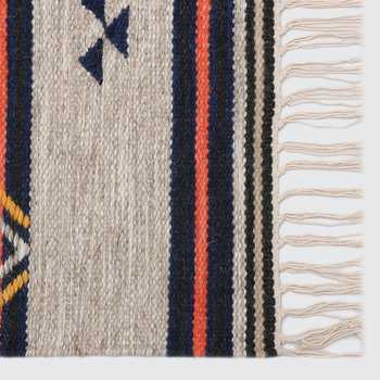 Multicolor Hand Woven Wool Kilim-1.5'x9'