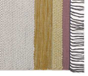 Chrome/Ivory and Blue Hand Woven Rug - 5'x8'